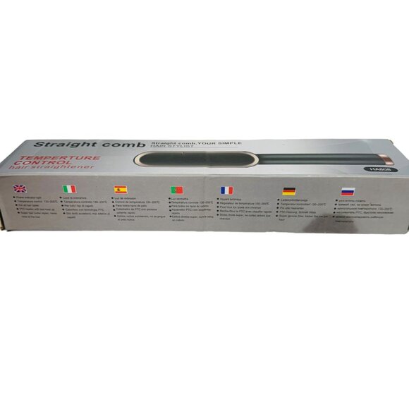 Straight Comb Temperature Control Hair Straightener Black - Picture 5 of 6